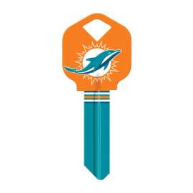 Hillman Miami Dolphines Painted Key House/Office Universal Key Blank Single