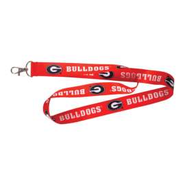 Hillman Georgia Bulldogs Polyester Multicolored Decorative Key Chain Lanyard