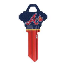Hillman MLB Atlanta Braves House/Office Key Blank 68 SC1 Single For Schlage Locks