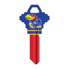 Hillman University of Kansas Painted Key House/Office Universal Key Blank Single