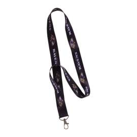 Hillman NFL Polyester Black/White Decorative Key Chain Lanyard