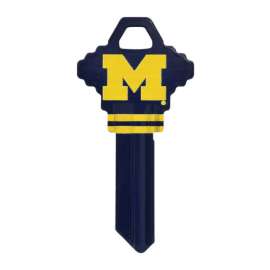 Hillman University of Michigan Painted Key House/Office Universal Key Blank Single