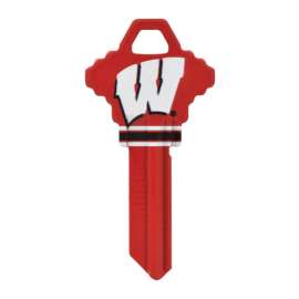 Hillman Wisconsin Badgers Painted House/Office Universal Key Blank Single
