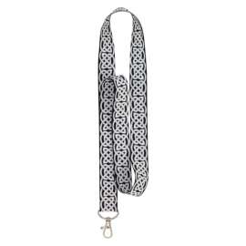 Hillman Polyester Black/White Decorative Key Chain Lanyard
