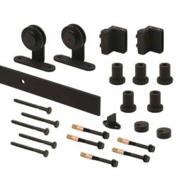 Prime-Line Black Steel Barn Door Hanger Kit 1 pk