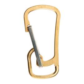 Klecker Knives Stowaway 1.4 in. D Brass and Titanium Gold Carabiner