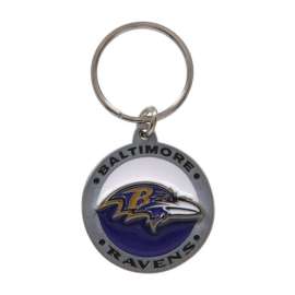 Hillman Baltimore Ravens Metal Silver Decorative Key Chain