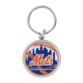 Hillman New York Mets Metal Silver Decorative Key Chain