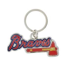 Hillman Atlanta Braves Metal Silver Decorative Key Chain