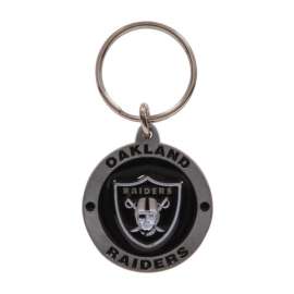 Hillman Oakland Raiders Metal Silver Decorative Key Chain