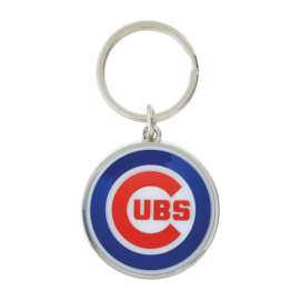 Hillman Chicago Cubs Metal Silver Decorative Key Chain