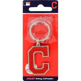 Hillman Cleveland Indians Metal Silver Decorative Key Chain