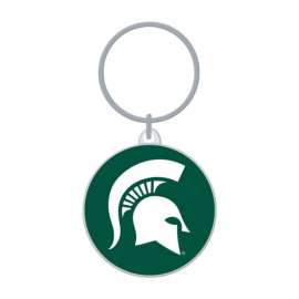 Hillman Michigan State Metal Silver Decorative Key Chain