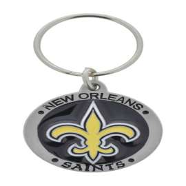 Hillman New Orleans Saints Metal Silver Decorative Key Chain