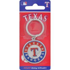 Hillman Texas Rangers Metal Silver Decorative Key Chain