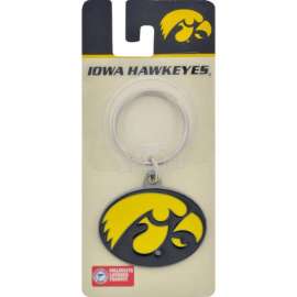 Hillman University of Iowa Metal Silver Decorative Key Chain
