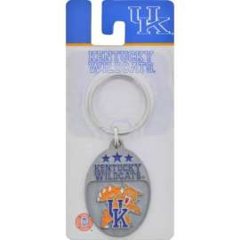 Hillman Kentucky Wildcats Metal Silver Decorative Key Chain