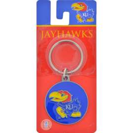 Hillman University of Kansas Metal Silver Decorative Key Chain