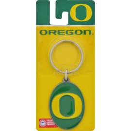 Hillman University of Oregon Metal Silver Decorative Key Chain