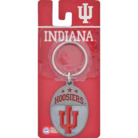 Hillman Indiana Hoosiers Metal Silver Decorative Key Chain