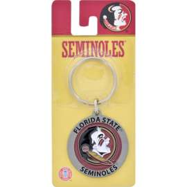 Hillman Florida State Seminoles Metal Silver Decorative Key Chain