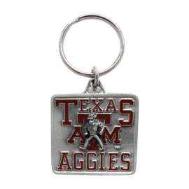 Hillman Texas A&M Metal Silver Decorative Key Chain