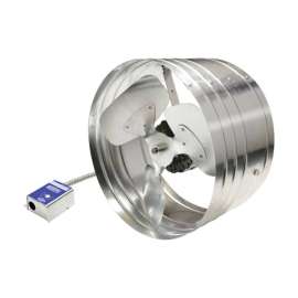 Master Flow 15 in. H X 15 in. W X 15 in. D Mill Steel Power Attic Ventilator