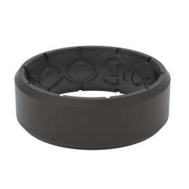 Groove Life Unisex Round Black Ring Silicone Water Resistant Size 10