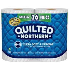 Quilted Northern Ultra Soft & Strong Toilet Paper 4 Rolls 328 sheet 138.49 sq ft