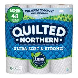 Quilted Northern Ultra Soft & Strong Toilet Paper 12 Rolls 328 sheet 415.47 sq ft