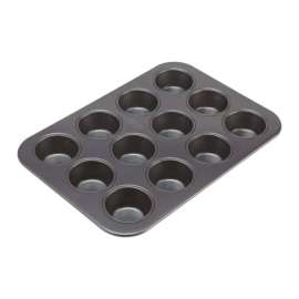 Chicago Metallic Muffin Pan Black 1 pk