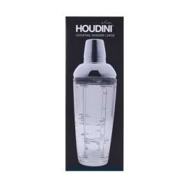 Houdini 24 oz Clear Glass/Stainless Steel Cocktail Shaker