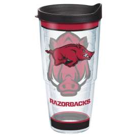 Tervis Collegiate 24 oz Arkansas Razorbacks Multicolored BPA Free Tumbler with Lid