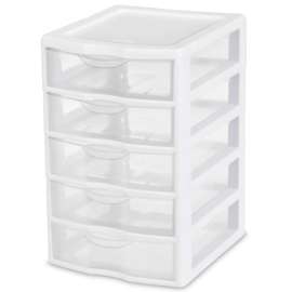 Sterilite 1.7 cu ft White Drawer Organizer 11.125 in. H X 7.25 in. W X 8.5 in. D Stackable
