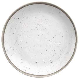 TarHong Gray/White Bamboo Retreat Pottery Dinner Plate 10.5 in. D 1 pk