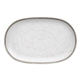 TarHong Retreat Pottery White Bamboo Oval Platter 1 pk