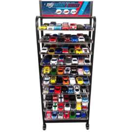 MTI Pull Back & Go 57 in. H X 18 in. W X 8 in. L Black Rack Vehicles Display Rack Die Cast Metal