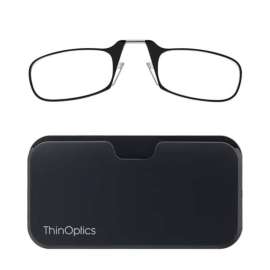 ThinOptics Always With You Black Reading Glasses w/Pod Case 2.5