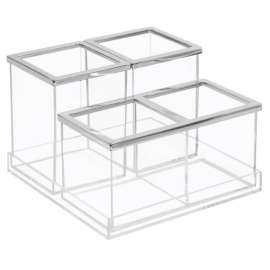 InterDesign Clear Plastic Bath Accessory Set