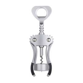 Final Touch Black/Silver Zinc Alloy Corkscrew