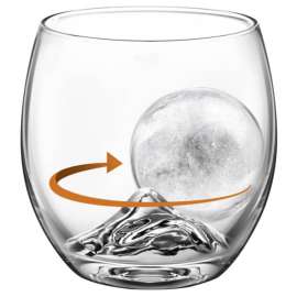 Final Touch 8 oz Black/Clear Glass/Silicone Glass & Ice Mold