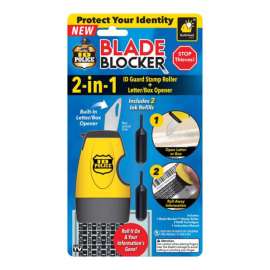 Bulbhead Blade Blocker Theft Protection ID Guard Stamp Roller/Box Opener 1 pk