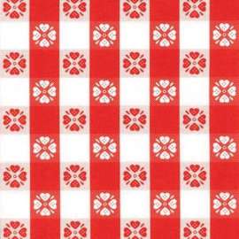 Con-Tact 15 yd L X 54 in. W Red/White Plaid Non-Adhesive Flannel Back Vinyl Tablecloth