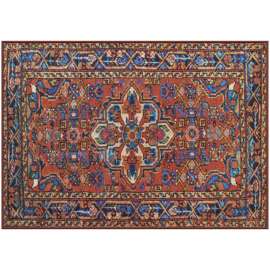 Gel Pro NeverMove Esther 34 in. L X 24 in. W Vintage Red Tribal Polyester Floor Mat