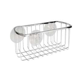 iDesign Chrome Silver Stainless steel Shower Basket