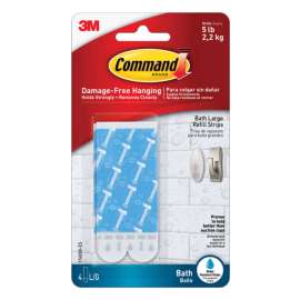 3M Command Large Foam Refill Strips 1-3/4 in. L 4 pk