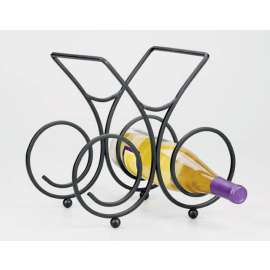 Spectrum 10.8 in. H X 10.1 in. W X 7 in. L Black Steel Wine Rack