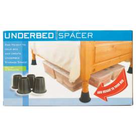 Range Kleen Plastic Bed Risers Black Round 6.63 in. W X 9.25 in. L 4 pk