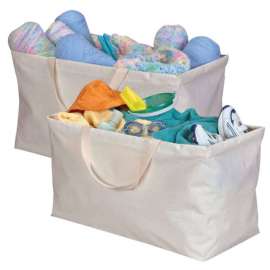Whitney Design White Canvas Collapsible Krush Container