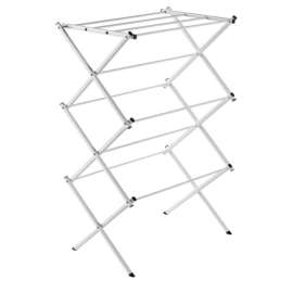 Polder 42 in. H X 14.5 in. W X 29 in. D Rugged Steel Accordian Collapsible Clothes Drying Rack